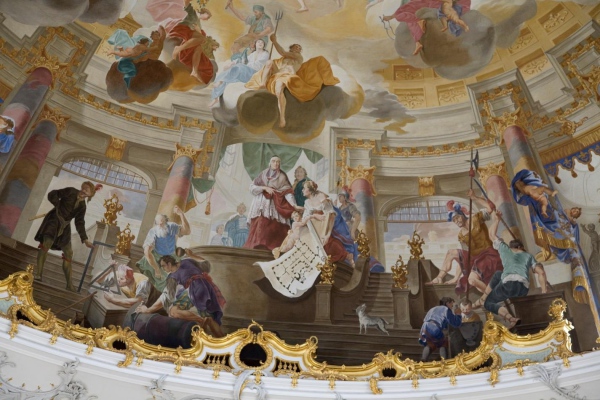 8) Johann Zick/JanuariusZick, Kuppelfresko, Treppenhaus, Schloss Bruchsal, 1751-1754 (rekonstruiert)